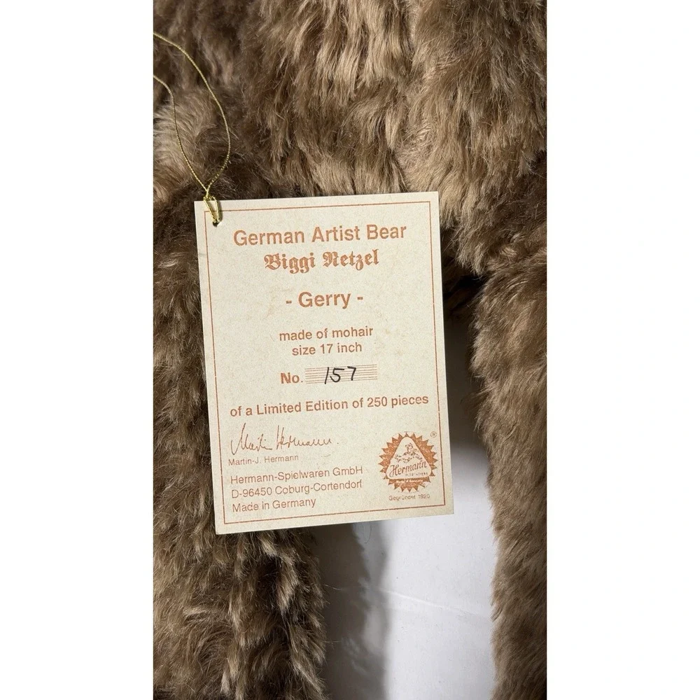 Biggi Metzel Gerry German Artist‎ Bear Mohair 17